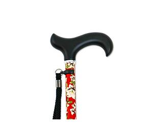 KMINA Canne de Marche Femme, Pliante et Réglable, Design Fleur Élégant, Aluminium Léger, Canne de Luxe pour Personnes Âgées - Modèle Pro