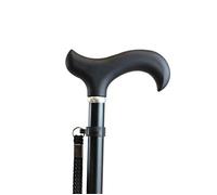 KMINA Canne de Marche Luxe Homme et Femme, Non Pliante, Aluminium Solide, Réglable en Hauteur, Noir Élégant - KMINA Pro