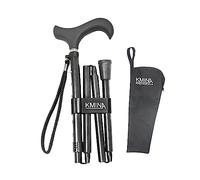 KMINA - Canne de Marche Pliable Homme, Réglable, Luxe, Femme, Solide, Aluminium, Noir - KMINA Pro