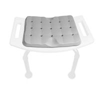 KMINA - Coussin pour Tabouret de Douche (35x27x3 Cm, Tabouret Non Inclus), Siège, Chaise, Mousse 100% Étanche, Gris - Made in Europe