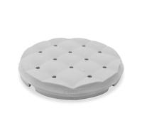 KMINA Coussin pour Tabouret de Douche Rond, Siège Adulte en Mousse, Gris