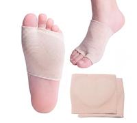 KMINA Coussinet Métatarsien Avec Gel (2 Unités), Protection de l Avant Pied, Ajustement Élastique, Lavable et Réutilisable, pour Pied Droit et Gauche (L)