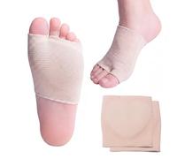KMINA Coussinet Métatarsien Avec Gel (2 Unités) Taille S, Protection de l Avant Pied, Ajustement Élastique, Lavable et Réutilisable, pour Pied Droit et Gauche