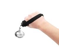 KMINA Cuillère Anti Tremblement Ergonomique, Aide aux Repas, Avec Poignée | Couvert Lesté Bilatéral à Velcro pour Adulte, Personne Âgée, Handicap et Parkinson, Inclinable à 90°, Droitier ou Gaucher