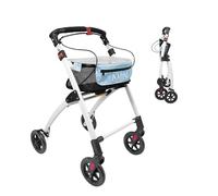 KMINA Déambulateur 4 Roues Pliable Léger, Rollator Étroit Bleu