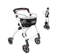 KMINA Déambulateur 4 Roues Pliable Léger, Rollator Étroit Noir