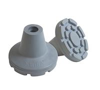 KMINA Embout Béquille Médical (20mm 21mm 22mm, x2 Unités), Embout Canne de Marche Antidérapant, Tampon Caoutchouc Durable, Grigio - Fabriqué en Europe