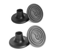 KMINA Embouts Chaise de Douche, Tube 28 mm, Antidérapants, Noir (4 pcs)