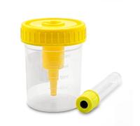 KMINA Kit de Prélèvement d'Urine sous Vide (150 unités), Flacon de 100 ml avec Graduation et Tube sous Vide de 9 ml, Système Clos et Hygiénique