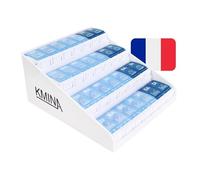 KMINA - Pilulier Semaine 7 Jours, Matin Midi Soir Nuit, Français, Grande Capacité, Brevetée