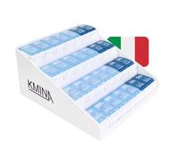KMINA - Pilulier Semaine 7 Jours, Matin Midi Soir Nuit, Italien, Grande Capacité, Brevetée