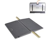 KMINA Rampe de Seuil Amovible Pliable en Aluminium pour Fauteuil Roulant et PMR (Dénivelés 4-5 cm), Surface Antidérapante avec Poignée, 272 kg