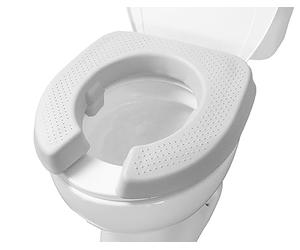 KMINA Rehausseur Toilette Adulte (5 cm Hauteur), Coussin Siège WC Étanche Rembourré pour Personne Âgée ou Handicapé, Brevetée - Fabriqué en Europe