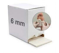 KMINA Rouleau de Feutre Adhésif 6 mm, Semi rigide et Découpable pour Décharge de Pression du Pied, 3 m x 10 cm, Toucher Doux, Adhésif Acrylique, Laine et Viscose