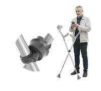 KMINA Support Béquilles Magnétique, Clip de Jonction Antichute pour Relier 2 Béquilles, Ajustable avec Bagues en Caoutchouc, Vis et llen Incluses - Fabriqué en Europe