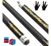 Kmise Ensemble de queues de Billard - Queues de Billard de 147 cm (1 pièce (595 g, Yellow))