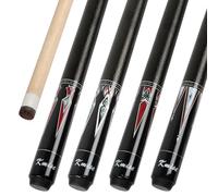 Kmise Lot de 4 queues de Billard de 147,3 cm, 45,7 cm, 50,8 cm, 50,8 cm, 595,3 g, érable Canadien pour Adultes, bâton de Billard, Maison, Bar, Piscine, Durable, Convient pour Les Joueurs de Billard