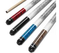 Kmise Lot de 4 queues de billard en érable dur canadien de 147 cm, options de poids de 510 à 600 g, bâtons de piscine professionnels avec pointe en cuir de 13 mm, poignée antidérapante 3D, contrôle de