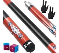 Kmise Lot de 5 queues de Billard Professionnelles en érable Canadien pour Bar, Maison, Table de Billard, 147,3 cm, 595,3 g, Orange