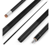 Kmise Pool Stick Lot de 1 bâton de Queue de Billard Professionnel - Motif d'encre intégrée - 18, 19, 20 g - Bâton de Piscine en Fibre de Verre Composite Graphite (Noir)