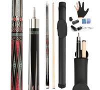 Kmise Queue de billard professionnelle en érable avec étui rigide - 147,3 cm - Bâtons de billard pour adultes - Parfait pour les salles de jeux à la maison, les bars et les salles de billard (567 g