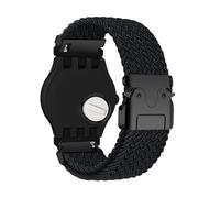 KMKJSH Tressé Bracelet en Nylon Compatible avec Swatch 20mm Bracelets de Montre, Réglable Boucles Latérales en Métal Sport Hommes Femmes Bande de Rechange pour Swatch 20mm Sangles (16)