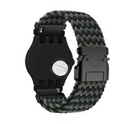 KMKJSH Tressé Bracelet en Nylon Compatible avec Swatch 20mm Bracelets de Montre, Réglable Boucles Latérales en Métal Sport Hommes Femmes Bande de Rechange pour Swatch 20mm Sangles (19)