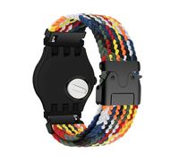KMKJSH Tressé Bracelet en Nylon Compatible avec Swatch 20mm Bracelets de Montre, Réglable Boucles Latérales en Métal Sport Hommes Femmes Bande de Rechange pour Swatch 20mm Sangles (23)
