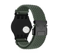KMKJSH Tressé Bracelet en Nylon Compatible avec Swatch 20mm Bracelets de Montre, Réglable Boucles Latérales en Métal Sport Hommes Femmes Bande de Rechange pour Swatch 20mm Sangles (1)
