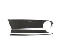 KMLONG Autocollants for console centrale de copilote, adaptés aux moulures intérieures en fibre carbone Chevrolet, Camaro 2016-2019 Autocollant de garniture de tableau de bord côté p(Black)