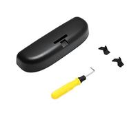 KMLONG Étui porte-lunettes de soleil de voiture, adapté à W212 C180 E63 C300 E250 classe CE GLK GLC GLE AMG X204 W205 W203 W204 support de lunettes de soleil pour voiture(Black)