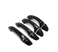 KMLONG Garniture de poignée de porte adaptée for VW, Fit for T-ROC 2016-2021 Fit for Volkswagen, T ROC TROC Noir Chrome Autocollant latéral de voiture Accessoires de style revêtement d'habillage de po