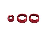 KMLONG Lot de 3 couvercles de bague de bouton de volume radio, adaptés aux séries 1 2 3 3GT 4 F20 F22 F30 F31 F32 F33 F80 F82 F87, climatisation rouge Bague de bouton de tableau de bord