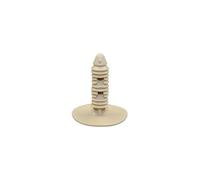 KMLONG Rivets plastique 7.5mm, 20 pièces, attaches automobiles Convient for Buick, Ford, garniture toit voiture Clip de capuchon de panneau de garniture de porte (Beige)