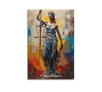 KMMBUY Impression murale abstraite Lady Justice - Art mural - Décoration juridique - 1 poster décoratif sur toile - Décoration murale moderne pour chambre à coucher familiale - 40 x 60 cm