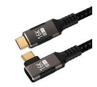 KMMXXCPM Câble USB C Coudé 1m,USB 5/4 avec Transmission de données à 80Gbps Compatible avec Thunderbolt 5/4,Câble Type C à 90° avec Charge Rapide 240W,USB-C 16K@60Hz/Double 8K@60Hz pour écran/Display.