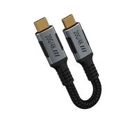 KMMXXCPM Câble USB C Cout 15cm,USB C 3.2 Gen 2,20Gbps Transfert Données Compatible avec Thunderbolt 3,USB Type c Charge Rapide 240W PD3.1,Video USB-C 4K@120Hz pour Moniteur,Display,SSD,Dock,Hub,eGpu.