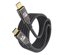 KMMXXCPM Cable USB C Long 3 M Compatible avec Thunderbolt 3 Cable,Cable USB C 3.1 10Gbps Transfert de données,Type-C 100W Charge Rapide,4K@60Hz/2K@120Hz Transfert Video HD pour Moniteur,SSD,Dock,eGPU.