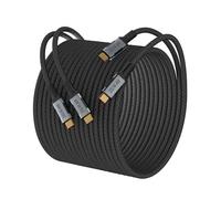 KMMXXCPM Cable USBC Compatible avec Thunderbolt 3,Long Cable USB-C 3.2 [2 Pack,3 M],USB C 20 Gbps Transfert Données,USB Type C 240W Charge Rapide,4K@120Hz Video pour Moniteur,SSD,Docking,Hub,eGpu.