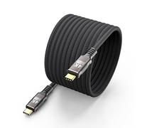 KMMXXCPM Long câble USB-C 5 m compatible avec câble Thunderbolt 3, câble USB C 3.1 transfert de données 10 Gbps, charge rapide Type-C 100 W, transfert vidéo 4K @ 60Hz/2K @ 120Hz pour moniteur