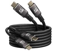 KMMXXCPM Long Cable USBC 2m*2 [2M/Lot de 2] Compatible avec Thunderbolt 3,Cable USB C 3.1 10Gbps Transfert de données,Type C 100W charge rapide,4K@60Hz/2K@120Hz Transfert Video HD pour Display.