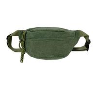 kmobruzy Sac banane unisexe en velours côtelé pour activités de plein air et voyage, Vert