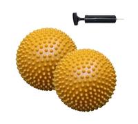 KMOCEPLY Lot de 2 dosettes d'équilibre en forme de hérisson avec pompe, coussin d'équilibre, ballon d'équilibre de fitness demi-picots avec pompe pour massage, stabilité, entraînement musculaire, yoga