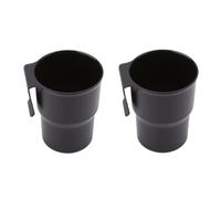 KMOCEPLY Lot de 2 porte-gobelets de voiture à suspendre sur grille d'aération de voiture, support de fixation pour porte latérale, siège arrière (noir)