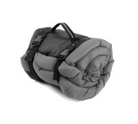KMOCEPLY Matelas pliable imperméable pour chien avec base antidérapante, lit de voyage portable pour chien, facile à nettoyer, pliable et enroulable, gris, nylon, grand, rectangulaire, matériau unique