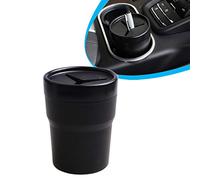 KMOCEPLY Poubelle de voiture universelle - Boîte de rangement portable - Mini organisateur de rangement pour pièces de monnaie - Noir, PVC, 10.2 x 8 cm, 2.54 L, pour voiture, maison, bureau