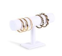 KMOCEPLY Présentoir à bijoux en velours noir avec barre en T - Organisateur de bijoux en feutre de luxe pour bracelet, collier, boucles d'oreilles, bracelets, pendentifs, bracelet de cheville, tour de