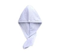 KMOCEPLY Serviette à cheveux en microfibre à séchage instantané, turban léger, super absorbant et anti-frisottis avec boucle à bouton pour fixer les cheveux secs (bleu)