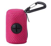 KMOCEPLY Support de sac à déjections canines en maille avec fermeture éclair - Distributeur de sacs à déjections canines à suspendre pour ramasser les déjections canines après votre chien pour la