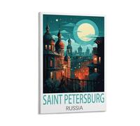KmoNo Poster décoratif sur toile représentant la Russie de Saint-Pétersbourg (4) 30 x 45 cm